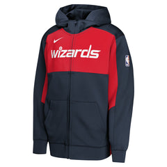 Washington Wizards Youth Authentic On-Court Showtime Performance Full-Zip Hoodie - Navy/Red for sale