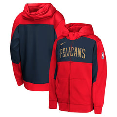 New Orleans Pelicans Youth Authentic On-Court Showtime Performance Full-Zip Hoodie - Red/Navy discount