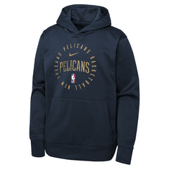 New Orleans Pelicans Youth Performance Practice Spotlight Pullover Hoodie - Navy sale