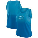 Los Angeles Chargers WEAR by Erin Andrews x Gracie Hunt Women's Ombre Tank Top - Blue outlet