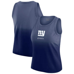 New York Giants WEAR by Erin Andrews x Gracie Hunt Women's Ombre Tank Top - Navy discount