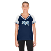 Tampa Bay Rays Women's Gameday Raglan V-Neck T-Shirt Navy