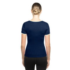 Atlanta Braves Women's Throwback Lace Up T-Shirt Navy