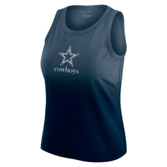 Dallas Cowboys WEAR by Erin Andrews x Gracie Hunt Women's Ombre Tank Top - Navy on sale