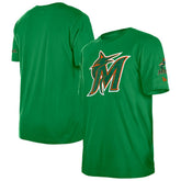 Miami Marlins St. Patrick's Day Shamrock Fill T-Shirt Kelly Green
