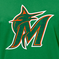 Miami Marlins St. Patrick's Day Shamrock Fill T-Shirt Kelly Green