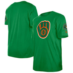 Milwaukee Brewers St. Patrick's Day Shamrock Fill T-Shirt Kelly Green