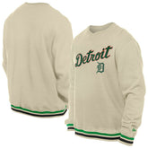 Detroit Tigers St. Patrick's Day Twill Pullover Sweatshirt Cream