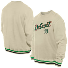 Detroit Tigers St. Patrick's Day Twill Pullover Sweatshirt Cream