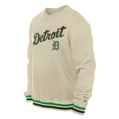 Detroit Tigers St. Patrick's Day Twill Pullover Sweatshirt Cream