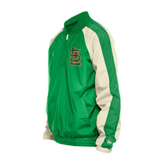 St. Louis Cardinals St. Patrick's Day Ripstop Raglan Quarter-Zip Windbreaker Kelly Green