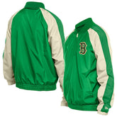 Boston Red Sox St. Patrick's Day Ripstop Raglan Quarter-Zip Windbreaker Kelly Green