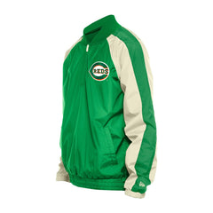 Cincinnati Reds St. Patrick's Day Ripstop Raglan Quarter-Zip Windbreaker Kelly Green