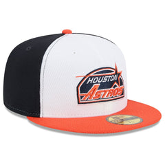 Houston Astros 2025 MLB Clubhouse 59FIFTY Fitted Hat Navy/Orange