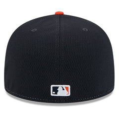 Houston Astros 2025 MLB Clubhouse 59FIFTY Fitted Hat Navy/Orange