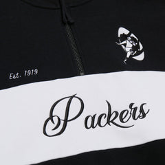 Green Bay Packers Women's Quarter-Zip Jacket - Black on sale