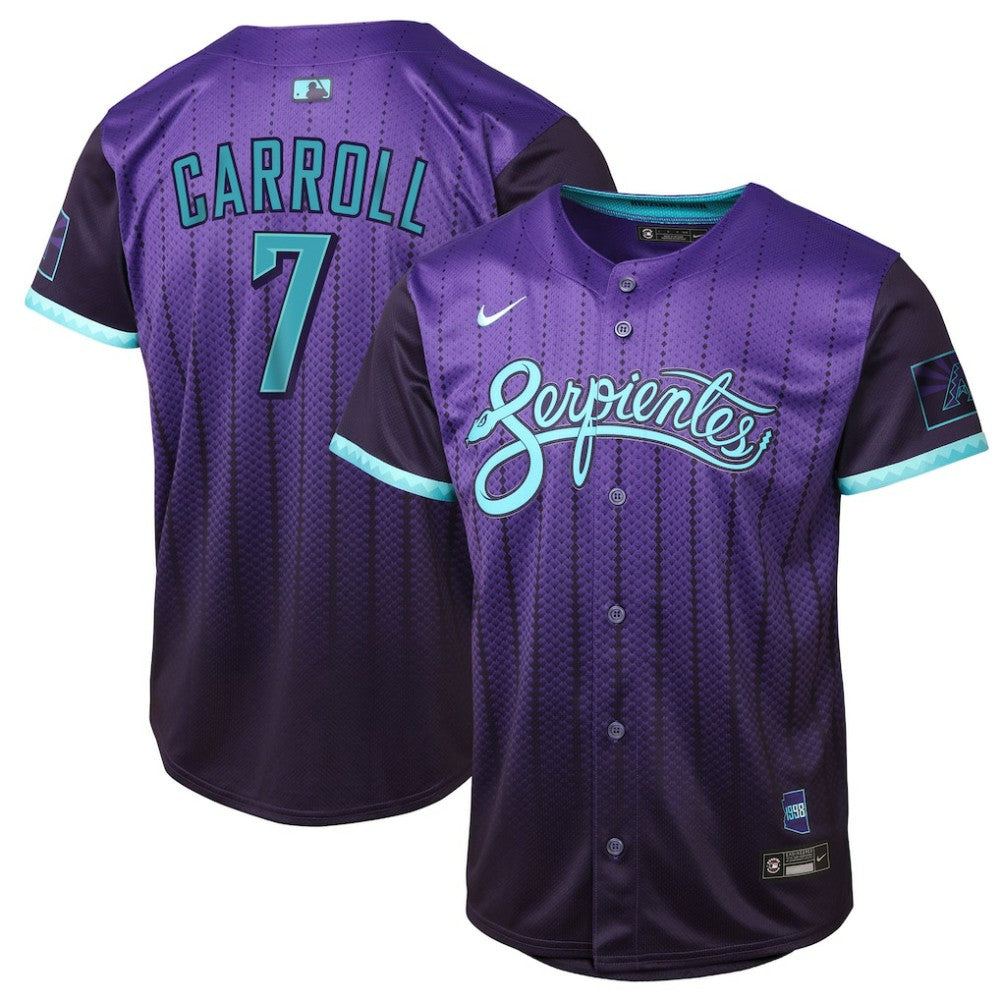 Corbin Carroll Arizona Diamondbacks Youth 2025 City Connect Limited Player Jersey Purple