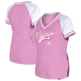 Minnesota Vikings New Era Women's Mommy & Me V-Neck T-Shirt - Pink outlet
