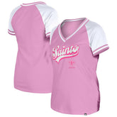 New Orleans Saints New Era Women's Mommy & Me V-Neck T-Shirt - Pink sale
