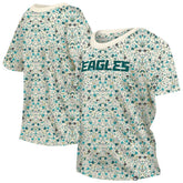 Philadelphia Eagles New Era Women's Glam Game Floral Scoop Neck T-Shirt - Cream sale