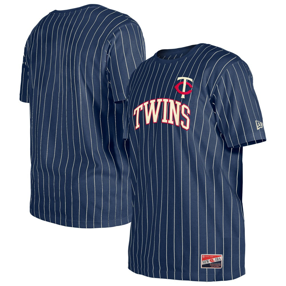 Minnesota Twins Throwback Pinstripe T-Shirt Navy