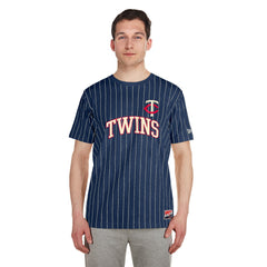Minnesota Twins Throwback Pinstripe T-Shirt Navy