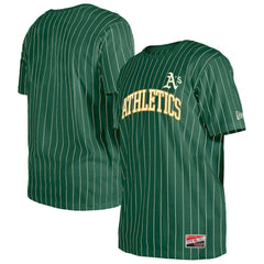 Athletics Throwback Pinstripe T-Shirt Green