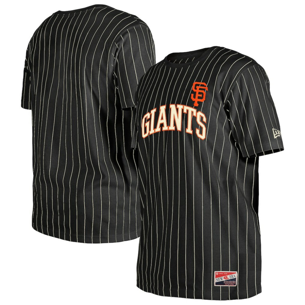 San Francisco Giants Throwback Pinstripe T-Shirt Black