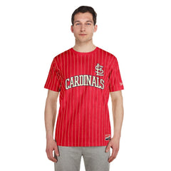St. Louis Cardinals Throwback Pinstripe T-Shirt Red
