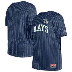 Tampa Bay Rays Throwback Pinstripe T-Shirt Navy
