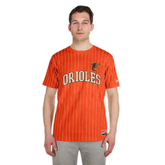 Baltimore Orioles Throwback Pinstripe T-Shirt Orange