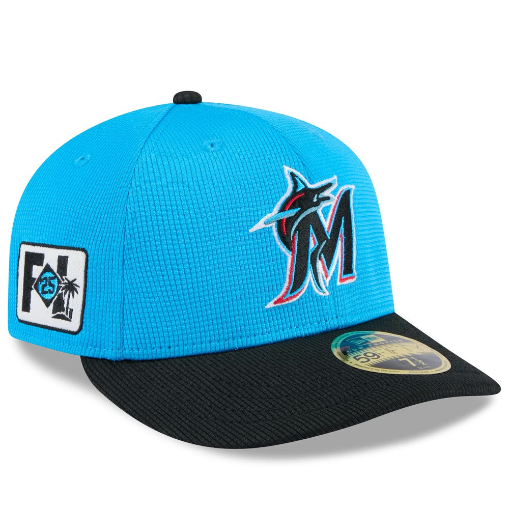 Miami Marlins 2025 Spring Training Low Profile 59FIFTY Fitted Hat Blue/Black