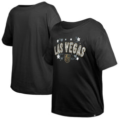 Vegas Golden Knights New Era Girl's Youth Flip Sequin T-Shirt - Black T-shirts