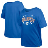 New York Islanders New Era Girl's Youth Flip Sequin T-Shirt - Blue T-shirts