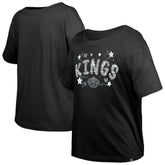 Los Angeles Kings New Era Girl's Youth Flip Sequin T-Shirt - Black T-shirts
