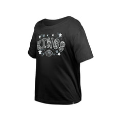 Los Angeles Kings New Era Girl's Youth Flip Sequin T-Shirt - Black T-shirts