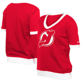 New Jersey Devils New Era Women's Game Day Rhinestuds T-Shirt - Red T-shirts