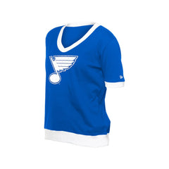 St. Louis Blues New Era Women's Game Day Rhinestuds T-Shirt - Blue T-shirts