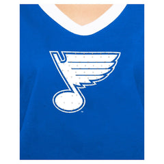 St. Louis Blues New Era Women's Game Day Rhinestuds T-Shirt - Blue T-shirts
