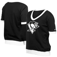 Pittsburgh Penguins New Era Women's Game Day Rhinestuds T-Shirt - Black T-shirts
