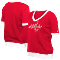 Washington Capitals New Era Women's Game Day Rhinestuds T-Shirt - Red T-shirts