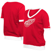 Detroit Red Wings New Era Women's Game Day Rhinestuds T-Shirt - Red T-shirts