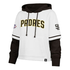 San Diego Padres Women's Trifecta Shortstop Cropped Pullover Hoodie White