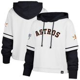 Houston Astros Women's Trifecta Shortstop Cropped Pullover Hoodie White