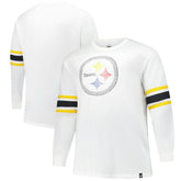 Pittsburgh Steelers '47 Big & Tall Premier Brex Long Sleeve T-Shirt - White discount