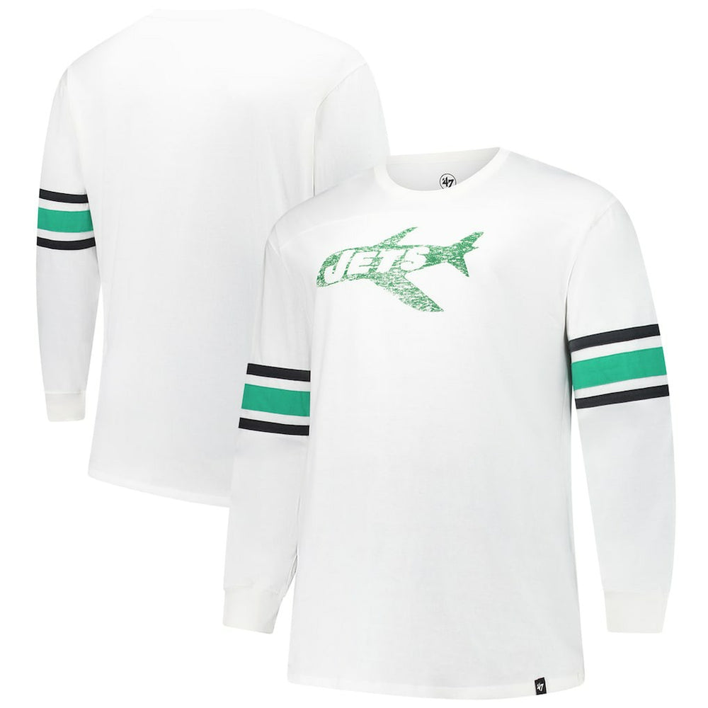 New York Jets '47 Big & Tall Premier Brex Long Sleeve T-Shirt - White on sale