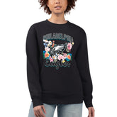 Philadelphia Eagles G-III 4Her by Carl Banks Women's Flower Logo Graphic Fleece Pullover Sweatshirt - Black discount