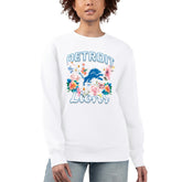Detroit Lions G-III 4Her by Carl Banks Women's Flower Logo Graphic Fleece Pullover Sweatshirt - White for sale