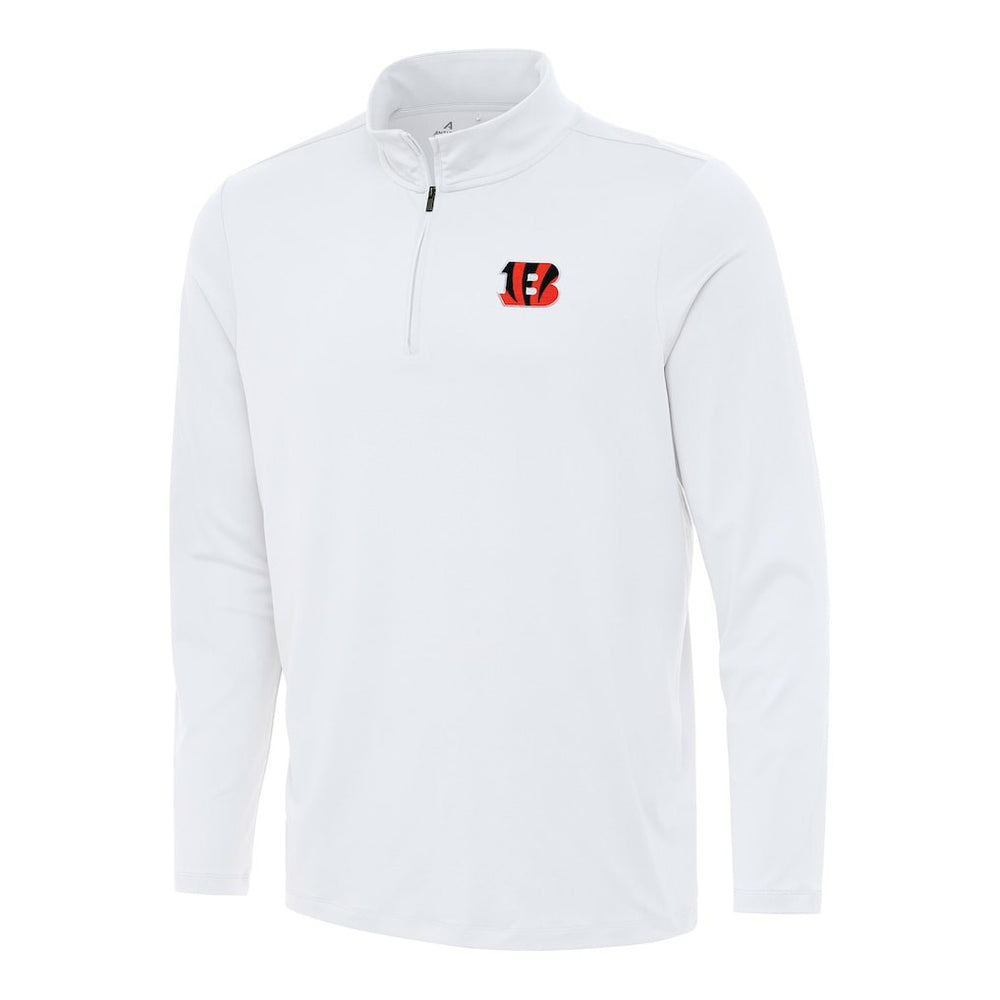 Cincinnati Bengals Antigua Reprocess Quarter-Zip Top - White discount