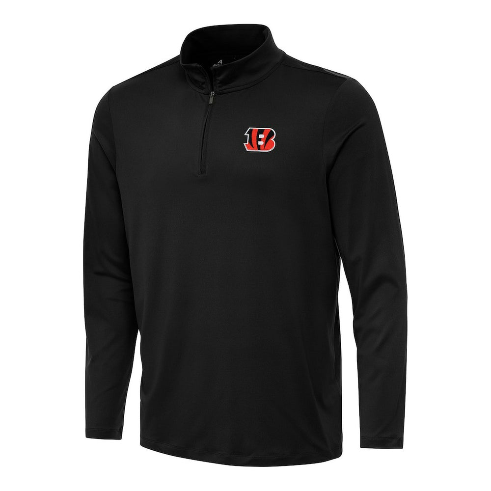 Cincinnati Bengals Antigua Reprocess Quarter-Zip Top - Black sale